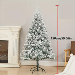 1pc Flocking Christmas Tree PVC Simulation Snowfall Artificial Cedar Tree