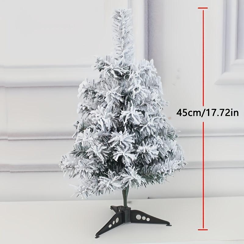1pc Flocking Christmas Tree PVC Simulation Snowfall Artificial Cedar Tree