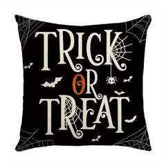 Halloween Theme Linen Blend Throw Pillow Cover 44x44cm Home Decor