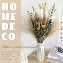 75pcs Natural Dried Pampas Grass for Boho Home Decor