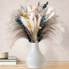 75pcs Natural Dried Pampas Grass for Boho Home Decor