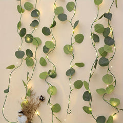 LED Eucalyptus Vine String Lights 6.6ft 20LED Home Wedding Bedroom Decor