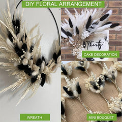 Dried Bunny Tails Flowers Pampas Grass for DIY Craft Home Wedding Decor