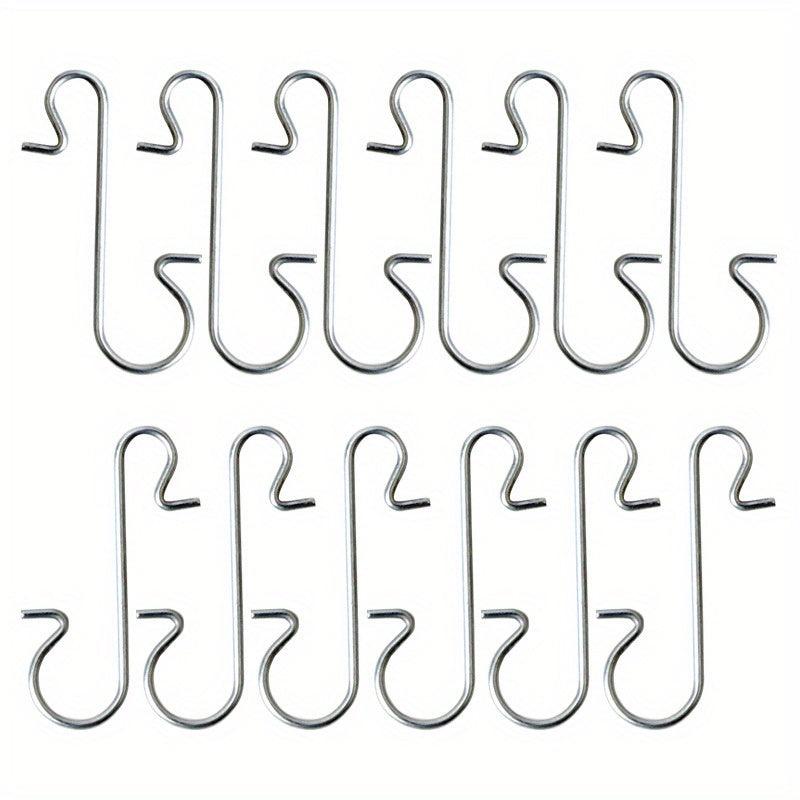 100pcs Xmas Ornament Metal S Hooks Holder Decorations