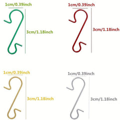 100pcs Xmas Ornament Metal S Hooks Holder Decorations