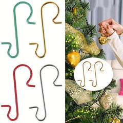 100pcs Xmas Ornament Metal S Hooks Holder Decorations