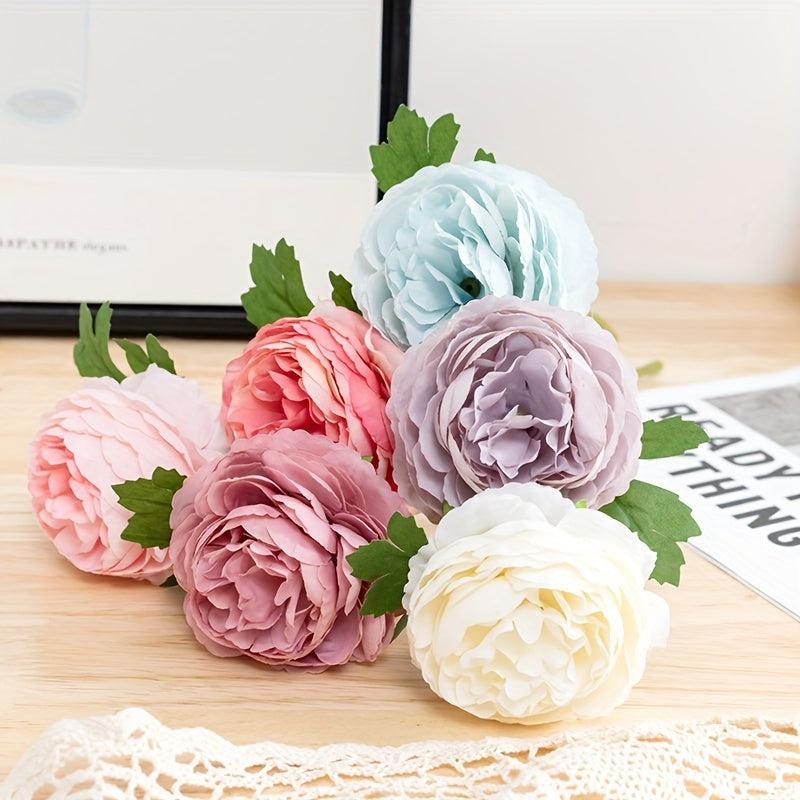 Real Touch Peony Flower Arrangement for Home Office Cafe Wedding