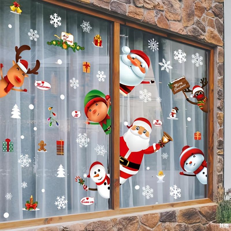 182pc Christmas Supplies Hotel Window Decoration Stickers
