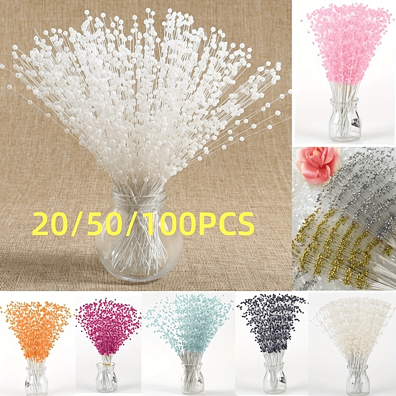 4mm Pearl Spray Bead Wedding Bouquet for Bridal Flowers - 20 50 100 Stems