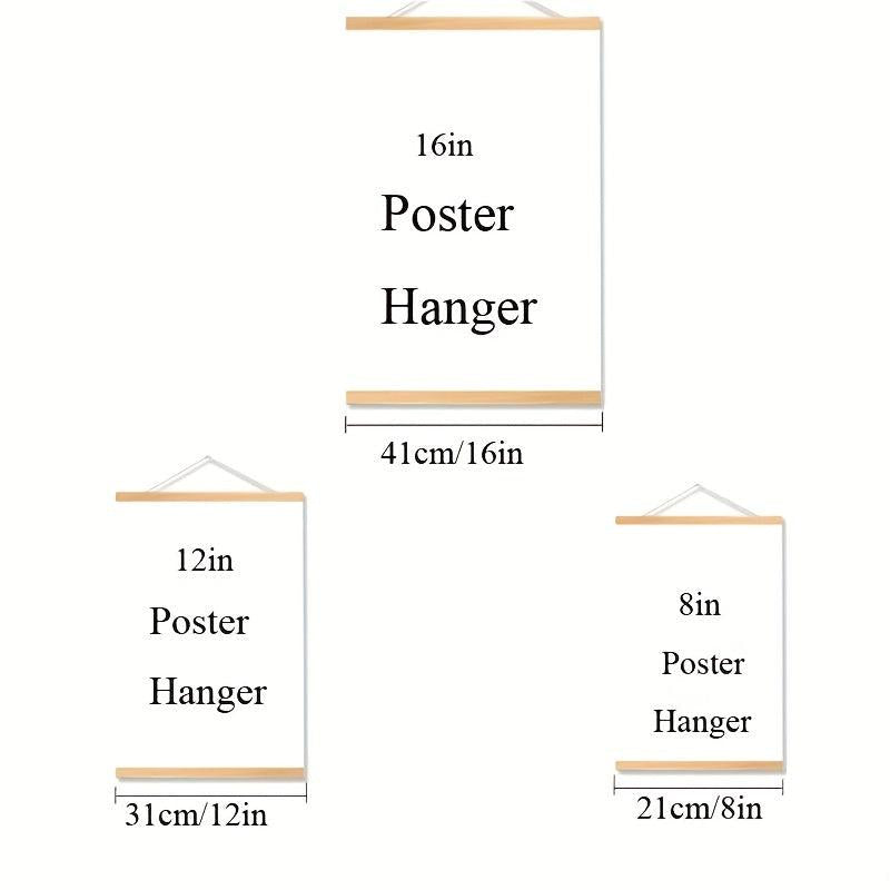 1pc Solid Wood Hanging Scroll Frame Teak Mobile Poster Painting Core