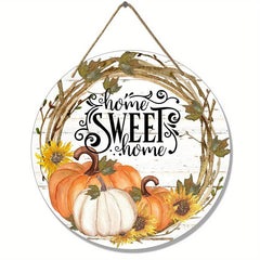 Crafts Pumpkin Door Wooden Home Decoration Hanging Sign 9.8in