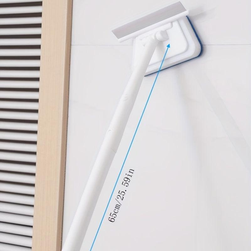 3-In-1 Tub Tile Cleaning Brush w/ Scraper & 2 Replaceable Heads