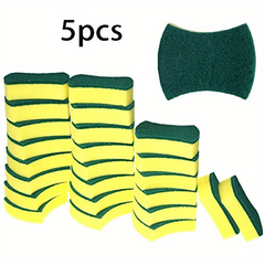 10pcs Multifunctional Cleaning Sponge Double Sided Scouring Pad