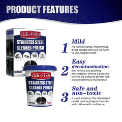 3pcs Stainless Steel Cleaner Kitchen Polishing Stain Remover Rust Paste