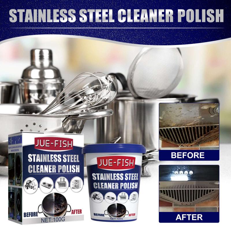 3pcs Stainless Steel Cleaner Kitchen Polishing Stain Remover Rust Paste