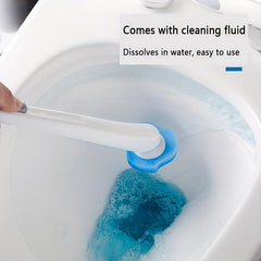 Disposable Toilet Brush & 8 Brush Refills Set Cleaning Bathroom