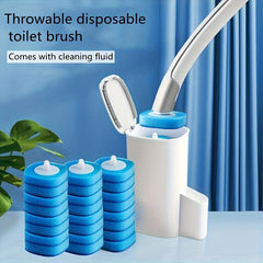 Disposable Toilet Brush & 8 Brush Refills Set Cleaning Bathroom