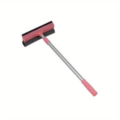 Double Sided Glass Cleaner with Extended Handle - Window Squeegee and Sponge Mop