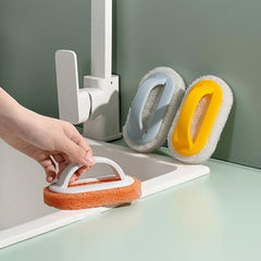 Non-Scratch Bathroom Cleaning Sponge with Handle