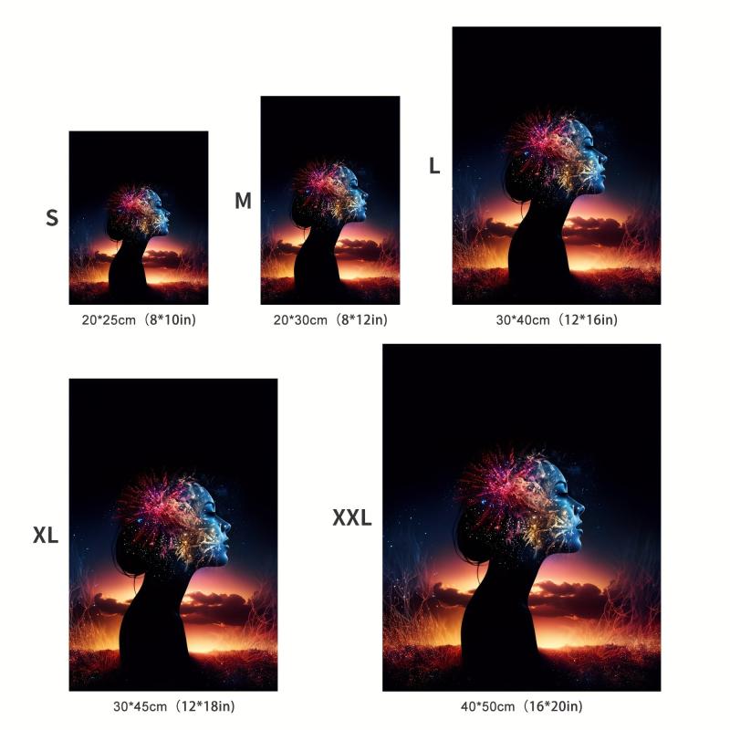Canvas Poster Modern Art Minimalist Living Room Starry Sky Decor