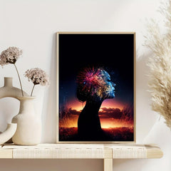 Canvas Poster Modern Art Minimalist Living Room Starry Sky Decor