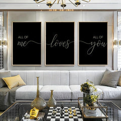 Romantic Art Canvas Print Posters Modern Love Poster Set For Couple Bedroom