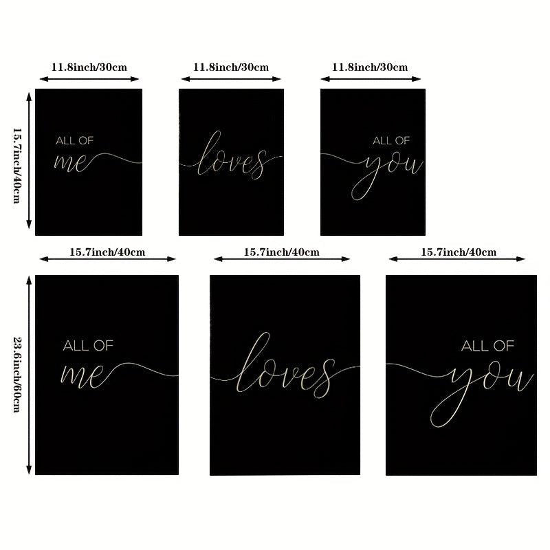 Romantic Art Canvas Print Posters Modern Love Poster Set For Couple Bedroom