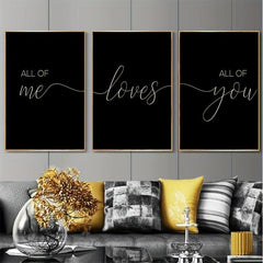 Romantic Art Canvas Print Posters Modern Love Poster Set For Couple Bedroom