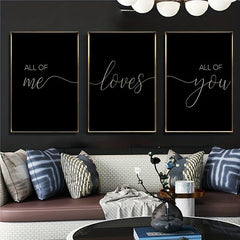 Romantic Art Canvas Print Posters Modern Love Poster Set For Couple Bedroom