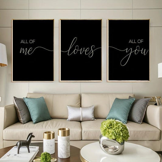Romantic Art Canvas Print Posters Modern Love Poster Set For Couple Bedroom