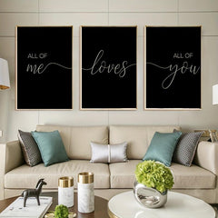 Romantic Art Canvas Print Posters Modern Love Poster Set For Couple Bedroom