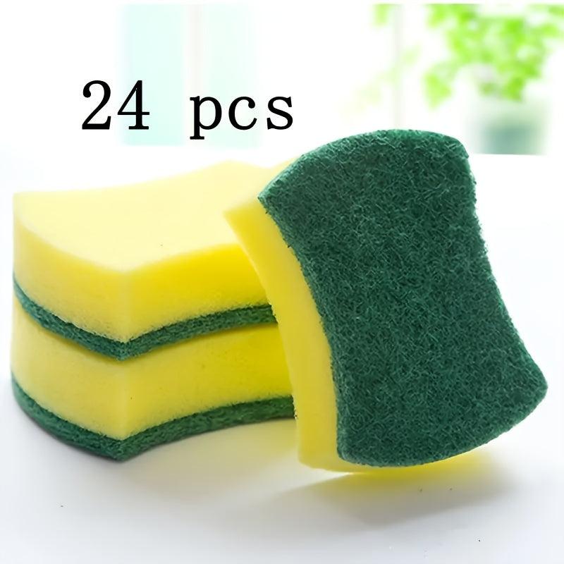 24pcs Double Sided Cleaning Sponge for Household Dishwashing Kitchen