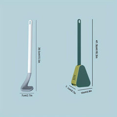 Long Handle Toilet Brush with Golf Silicone Head & Wall Mounted Base