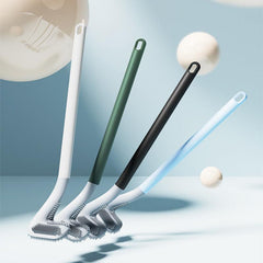 Long Handle Toilet Brush with Golf Silicone Head & Wall Mounted Base
