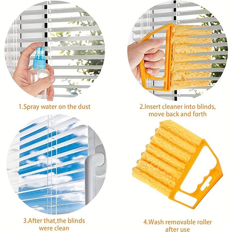 3pcs Window Venetian Dusting Cleaner Tool & Blind Duster Brush