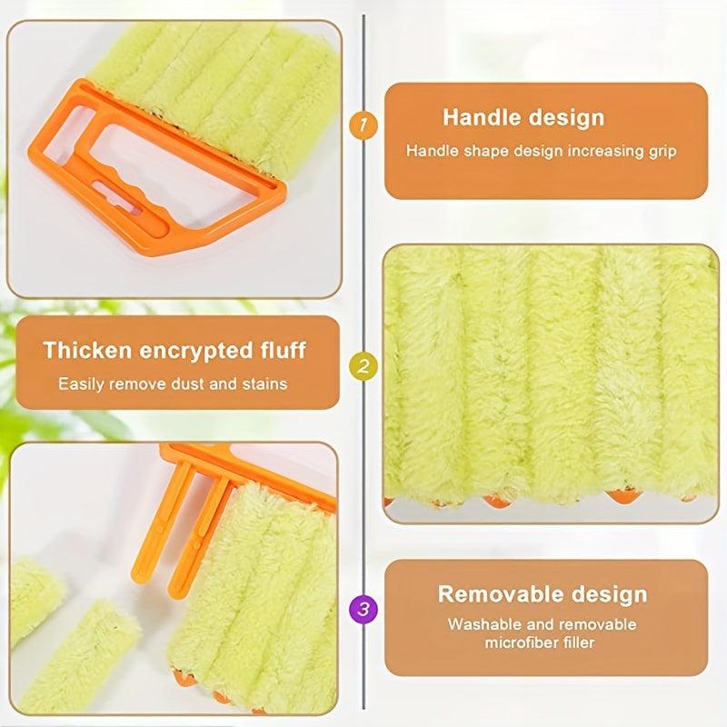 3pcs Window Venetian Dusting Cleaner Tool & Blind Duster Brush