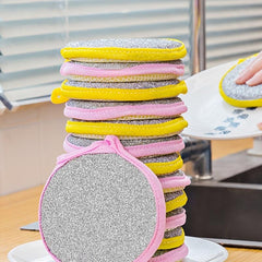 5pcs Double Sided Sponge for Kitchen Cleaning - Non Stick Degreasing