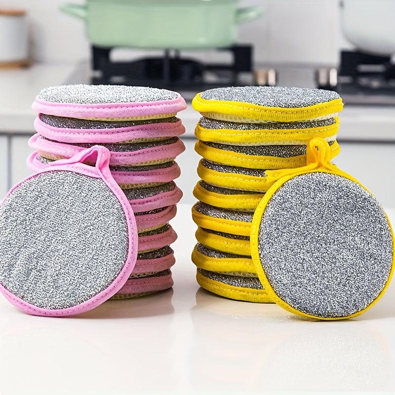 5pcs Double Sided Sponge for Kitchen Cleaning - Non Stick Degreasing