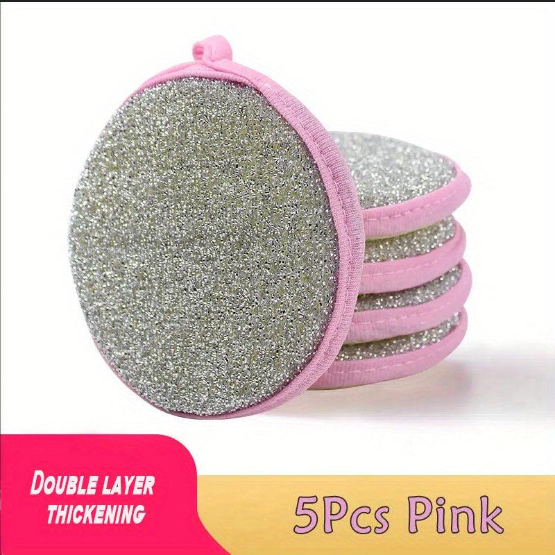 5pcs Double Sided Sponge for Kitchen Cleaning - Non Stick Degreasing