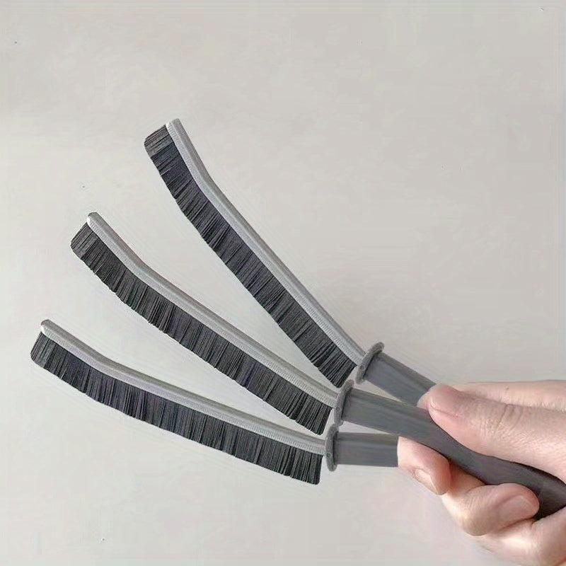 3pcs Long Handle Hard Bristle Groove Cleaning Brush for Window Door