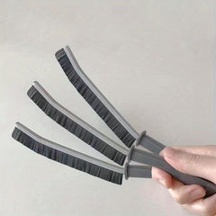 3pcs Long Handle Hard Bristle Groove Cleaning Brush for Window Door