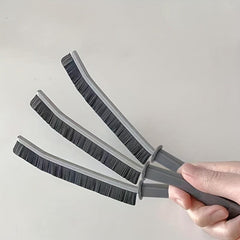 3pcs Long Handle Hard Bristle Groove Cleaning Brush for Window Door