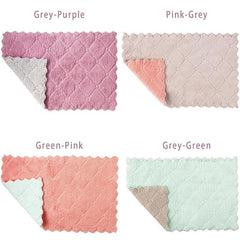 Microfiber Dish Towels Coral Fleece Absorbent Cleaning Rags for Kitchen