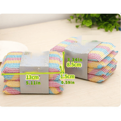4pcs Non Stick Wide Striped Sponge for Easy Dishwashing