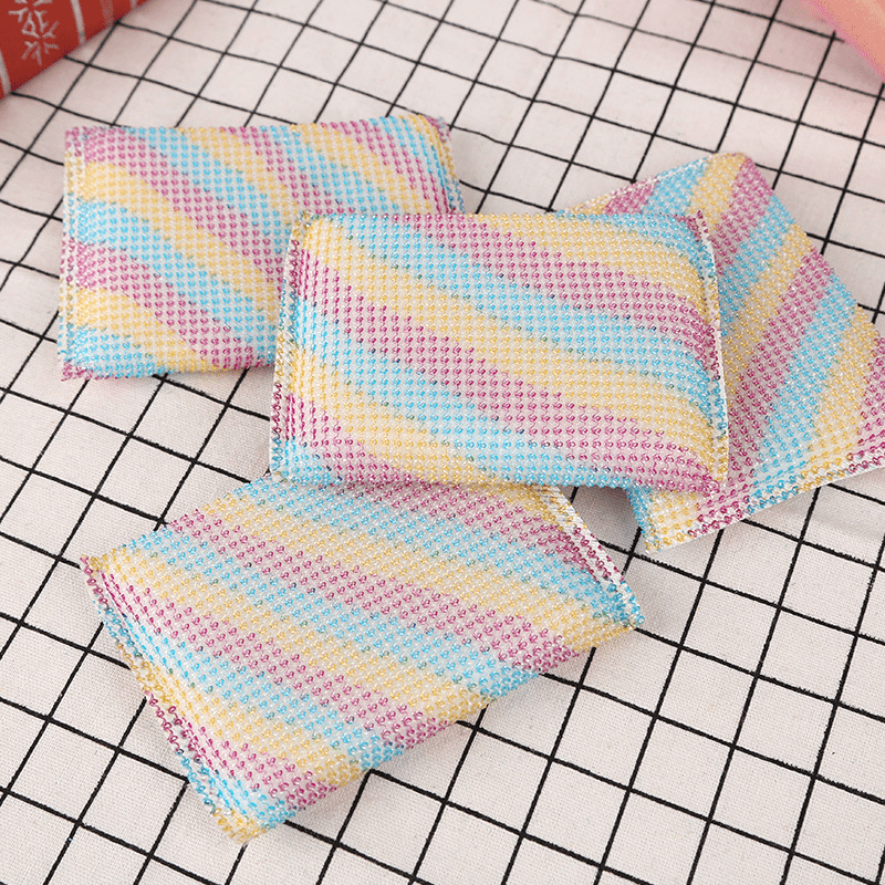 4pcs Non Stick Wide Striped Sponge for Easy Dishwashing