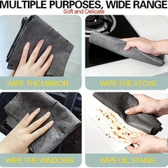 2pcs Magic Glass Wiping Rags Thin Cleaning Cloths
