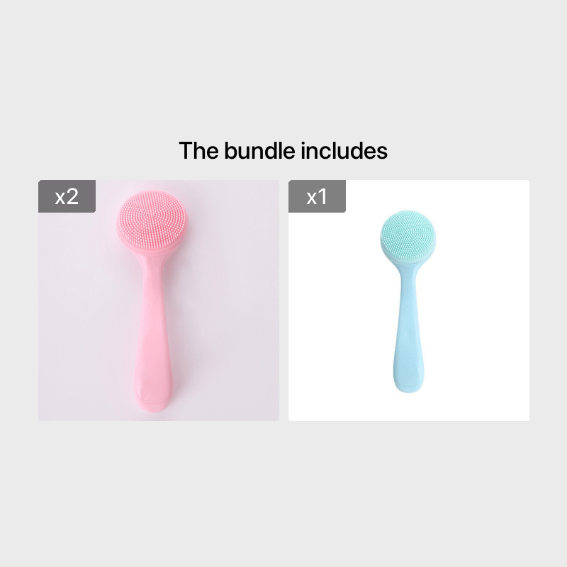 Handheld Silicone Facial Cleansing Brush for Skincare