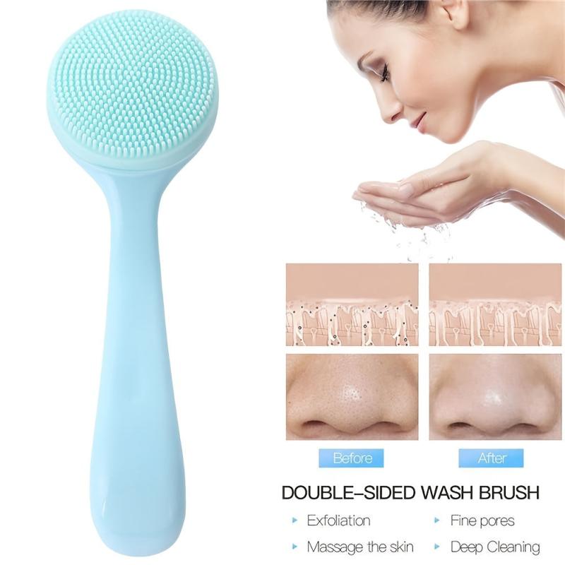 Handheld Silicone Facial Cleansing Brush for Skincare