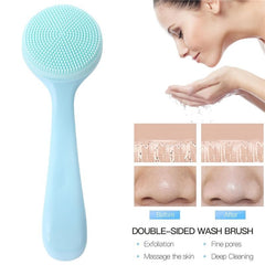 Handheld Silicone Facial Cleansing Brush for Skincare