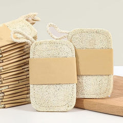 Loofah Dishwashing Brush Pot Loofah Sponge Brush Natural